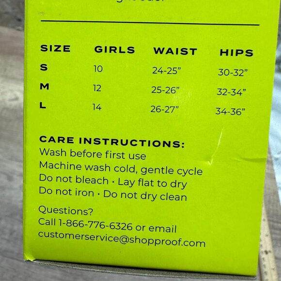 Unders Teen by Proof Lot Of 2 Size M Black Period Underwear Brief Reg. Absorbenc - Picture 5 of 9